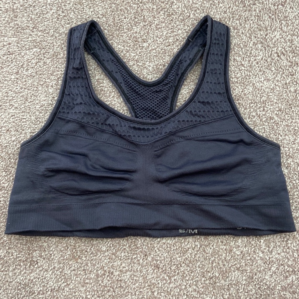 Dark grey Moving Comfort sports bra